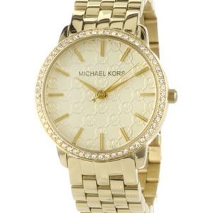 Michael Kors Ladies Gold Glitz Watch MK3120